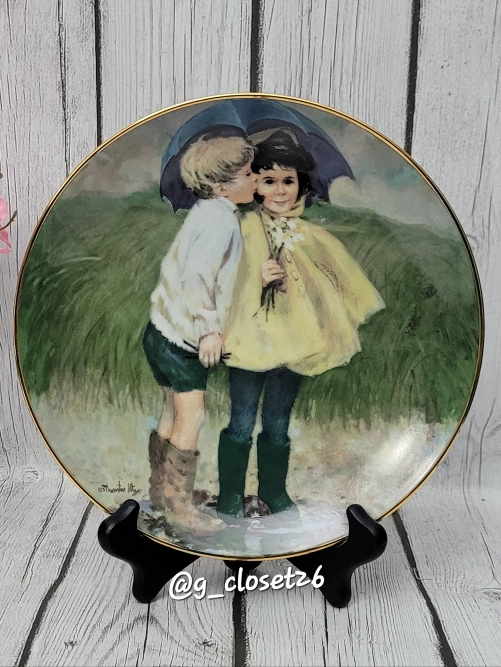 1984 The Hamilton Collection "A Stolen Kiss" Collector's Plate